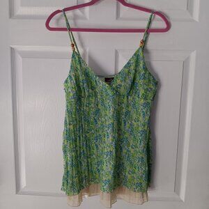 Jordache Babydoll Y2K Sparkly Paisley Cami Size Juniors 11/13